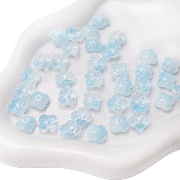 Glass Glaze Gradient Fat Osmanthus Beads Torus Loose Beads Diy Handmade Beaded Material For Bracelet Necklace Accessories