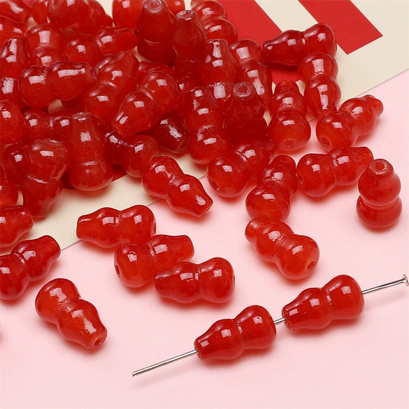 Glass Glaze Handmade Gourd Beads Jewelry Accessories For Bracelet Necklace