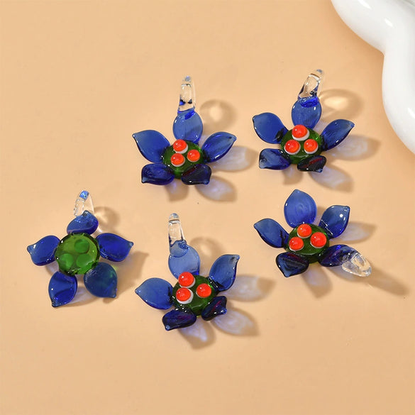 Glass Glaze Handmade Sunflower Pendant Necklace Accessories