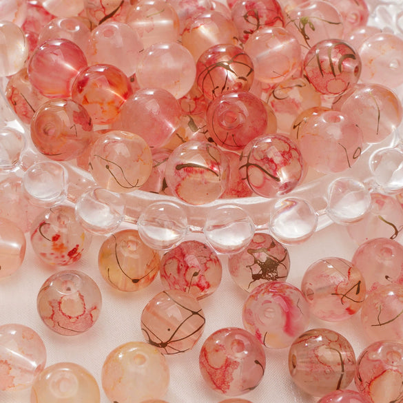 Glass Glaze Natural Style Loose Beads For Diy Handmade Jewelry Accessories