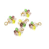 Glass Glaze Plant Flower Inlay Pendant Jewelry Accessories