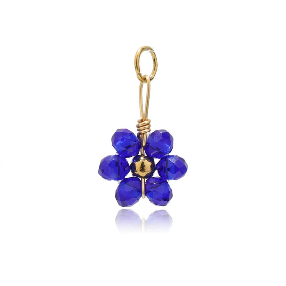 Glass Glaze Plant Flower Inlay Pendant Jewelry Accessories