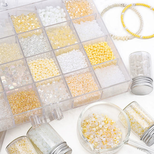 Glass Glaze Round Beads For Diy Handmade Beaded Bracelet Necklace Accessories