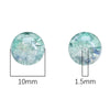 Glass Glaze Round Beads Handmade Diy Bracelet Necklace Accessories With Floral Vignetting Blue Powder