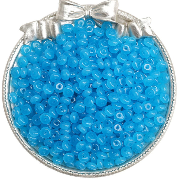 Glass Glaze Wheel Beads For Diy Handmade Bracelet Necklace Mobile Phone Chain Accessories Geometric Style