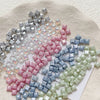Glass Glazed Beads Jewelry Bracelet Necklace Mobile Phone Chain Accessories With Pearlescent Treatment And Lines Pattern