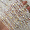 Glass Glazed Flat Round Cut Artificial Crystal Beads Electroplated Jewelry Making Material