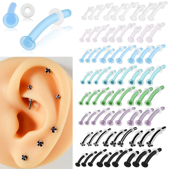 Glass Glazed Geometric Handmade Nose Ring Earring Piercing Umbilical Ornament