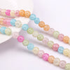 Glass Glazed Loose Beads With Broken Flowers Pattern For Diy Jewelry Accessories Lovely Geometric Style