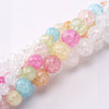 Glass Glazed Loose Beads With Broken Flowers Pattern For Diy Jewelry Accessories Lovely Geometric Style