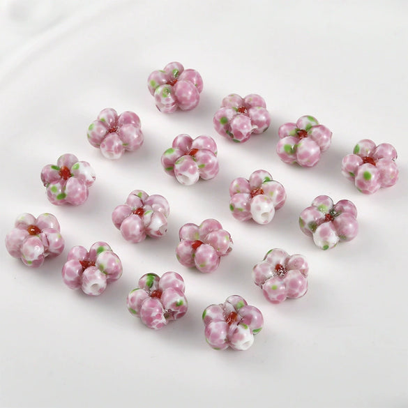 Glass Glazed Natural Style Straight Hole Beads Handmade Jewelry Accessories