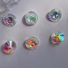 Glass Glazed Oil Drop Eye Faceted Round Pendant Jewelry Making Accessories For Necklace And Bracelet