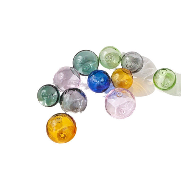 Glass Glazed Round Beaded Bracelet And Ear Accessories Handmade Material