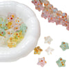 Glass Glazed Round Beads For Diy Handmade Wind Chime Beaded Bracelet Necklace With Lampwork Printing