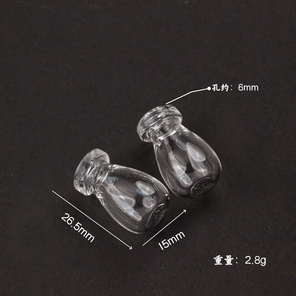 Glass Glazed Small Bottle Pendant Mobile Phone Lanyard Accessories