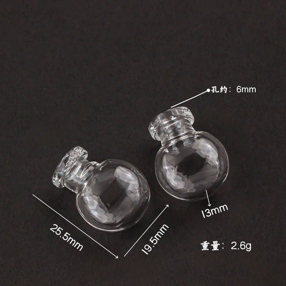 Glass Glazed Small Bottle Pendant Mobile Phone Lanyard Accessories