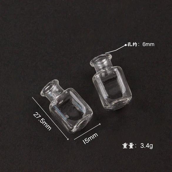 Glass Glazed Small Bottle Pendant Mobile Phone Lanyard Accessories