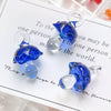 Glass Glazed Wave Point Mushroom Beaded Pendant Handmade Jewelry Accessories With Pearlescent Treatment And Line Pattern