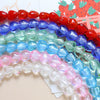 Glass Heart Beads For Diy Handmade Jewelry Accessories With Transparent Gold Scattering Pattern