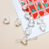 Glass Heart Beads For Diy Handmade Jewelry Accessories With Transparent Gold Scattering Pattern