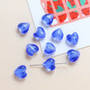 Glass Heart Beads For Diy Handmade Jewelry Accessories With Transparent Gold Scattering Pattern