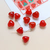 Glass Heart Beads For Diy Handmade Jewelry Accessories With Transparent Gold Scattering Pattern