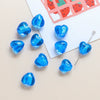 Glass Heart Beads For Diy Handmade Jewelry Accessories With Transparent Gold Scattering Pattern