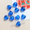 Glass Heart Beads For Diy Handmade Jewelry Accessories With Transparent Gold Scattering Pattern