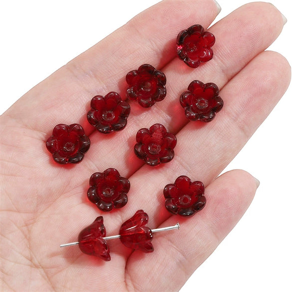 Glass Imitation Jade Natural Style Gradient Color Lily Orchid Beads Gradient Torus Handmade Diy Necklace Bracelet Accessories