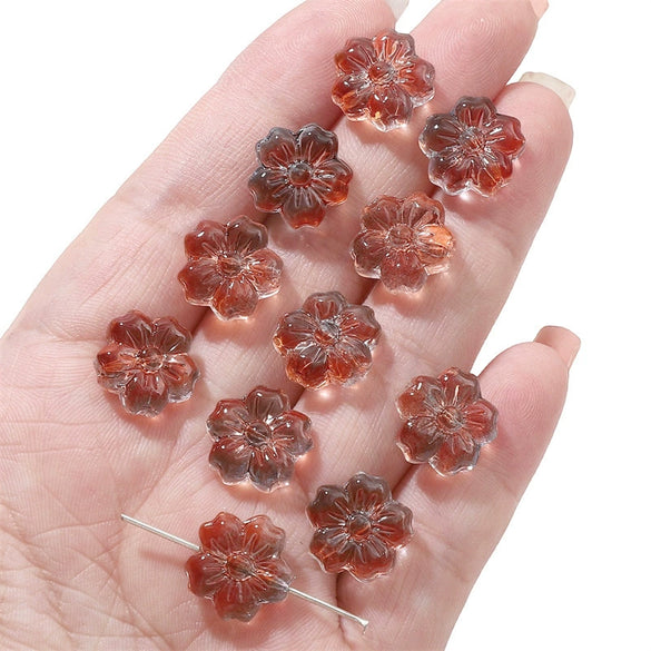 Glass Jewelry Material Package Accessories Handmade Diy Beaded Bracelet Necklace With Flower And Sakura Pattern Beads
