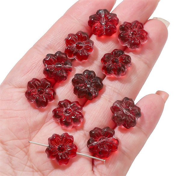 Glass Jewelry Material Package Accessories Handmade Diy Beaded Bracelet Necklace With Flower And Sakura Pattern Beads