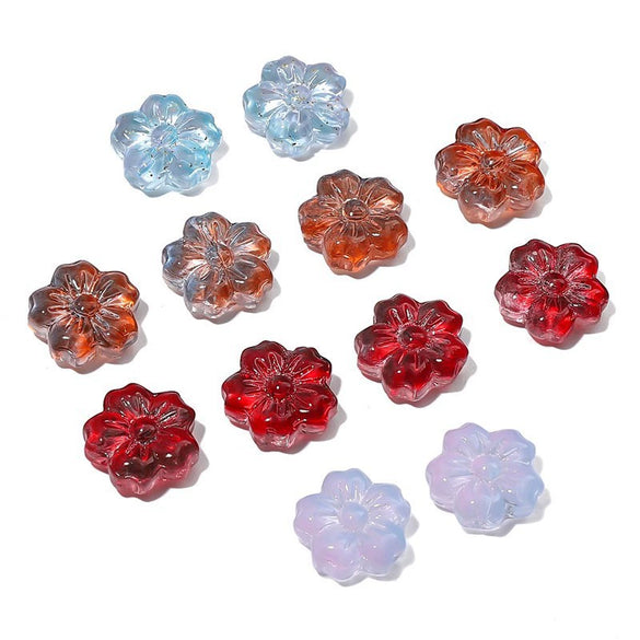 Glass Jewelry Material Package Accessories Handmade Diy Beaded Bracelet Necklace With Flower And Sakura Pattern Beads