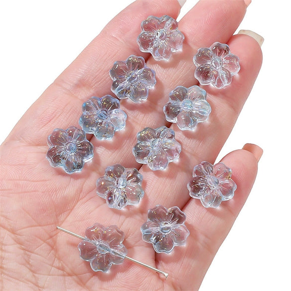 Glass Jewelry Material Package Accessories Handmade Diy Beaded Bracelet Necklace With Flower And Sakura Pattern Beads