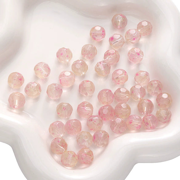 Glass Pearlescent Round Beads Handmade Jewelry Material For Bracelet And Mobile Phone Chain