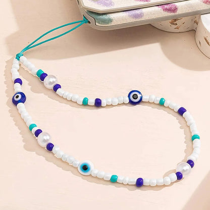 Glass Seed Bead Eye Exaggerated Mobile Phone Pendant Phone Accessories