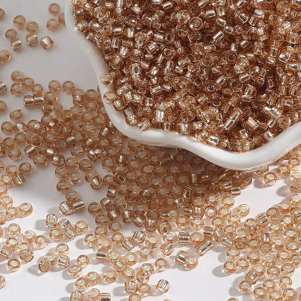 Glass Silverfilled Rice Beads Handmade Jewelry Accessories Bracelet Necklace For Diy Crossstitch