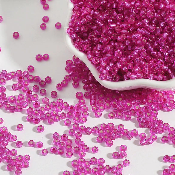 Glass Silverfilled Rice Beads Handmade Jewelry Accessories Bracelet Necklace For Diy Crossstitch