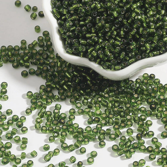 Glass Silverfilled Rice Beads Handmade Jewelry Accessories Bracelet Necklace For Diy Crossstitch