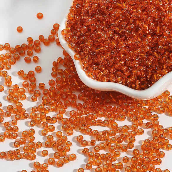 Glass Silverfilled Rice Beads Handmade Jewelry Accessories Bracelet Necklace For Diy Crossstitch