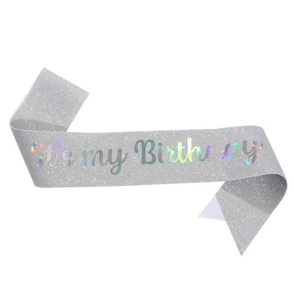 Glitter Cloth Etiquette Belt With Hot Stamping For Party Accessories