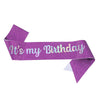 Glitter Cloth Etiquette Belt With Hot Stamping For Party Accessories