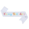 Glitter Cloth Etiquette Belt With Hot Stamping For Party Accessories