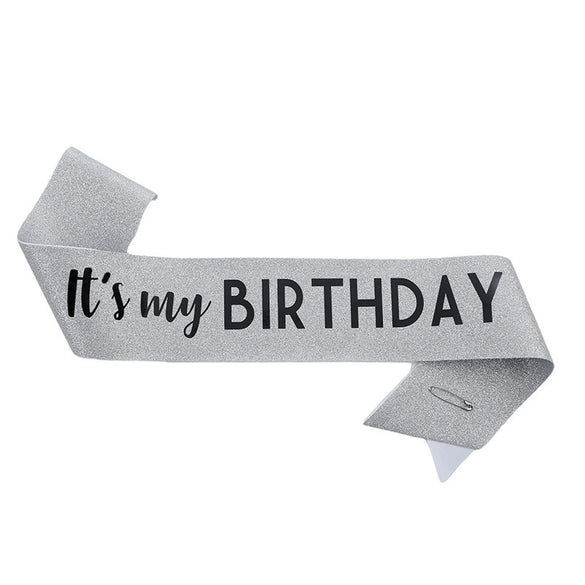 Glitter Cloth Etiquette Belt With Hot Stamping For Party Accessories