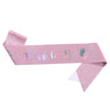 Glitter Cloth Gender Reveal Shoulder Strap Belt With Footprints Of Expectant Mothers And Hot Stamping Craft