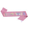 Glitter Cloth Shoulder Strap Etiquette Belt With Bronzing For Princess
