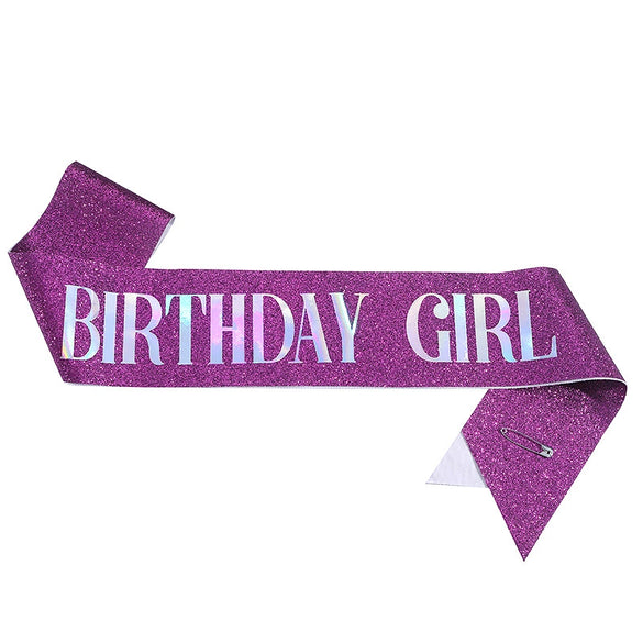 Glitter Cloth Shoulder Strap Etiquette Belt With Hot Stamping