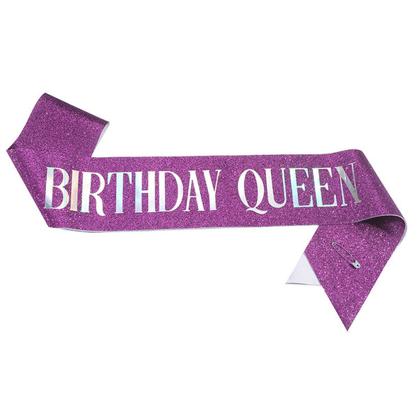 Glitter Cloth Shoulder Strap Etiquette Belt With Hot Stamping