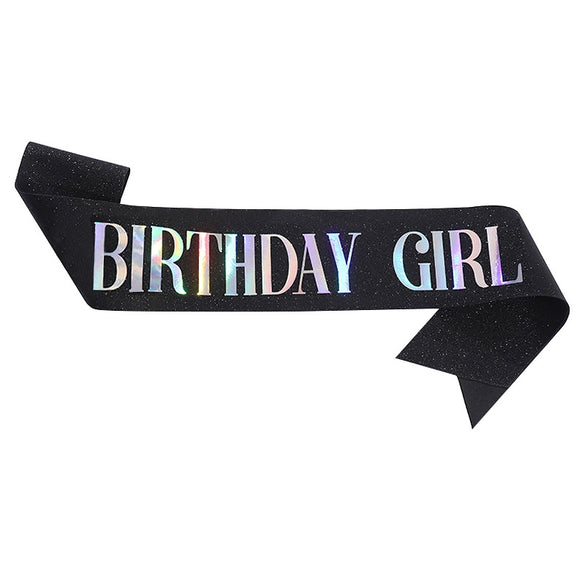 Glitter Cloth Shoulder Strap Etiquette Belt With Hot Stamping