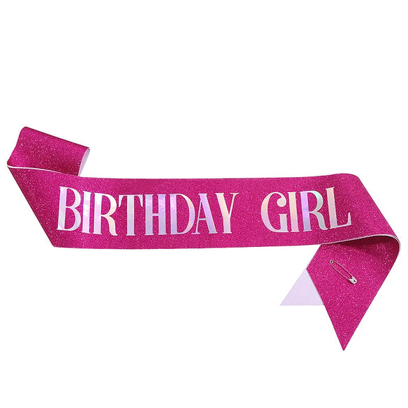 Glitter Cloth Shoulder Strap Etiquette Belt With Hot Stamping