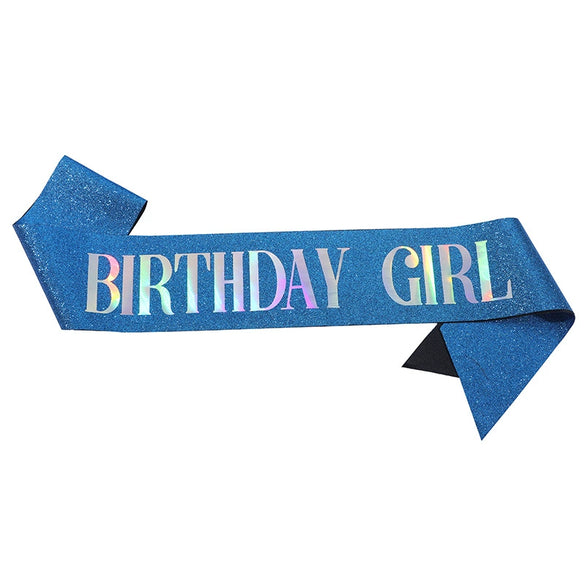 Glitter Cloth Shoulder Strap Etiquette Belt With Hot Stamping